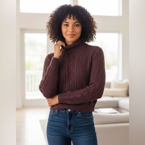 17. Melrose and Market Deep Purple Turtleneck Sweater